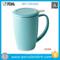 Kreative Farbe Optioal Ceramic Teetasse mit strainless Stahl Infuser